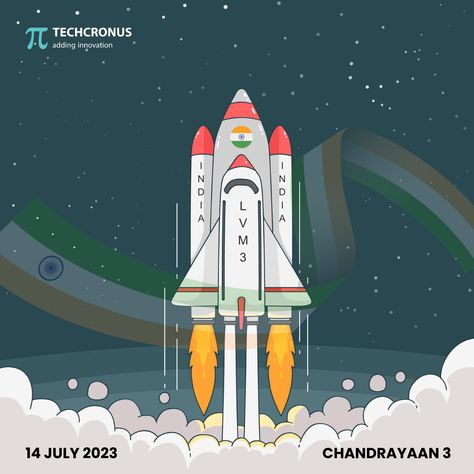 Proud moment for India The Indian Space Research Organisation (ISRO) is set to launch Chandrayaan-3, its third lunar mission using the LVM3 rocket on July 14, at 2.35 pm from the Satish Dhawan Space Centre in Sriharikota. 🚀🚀 #isro #chandrayaan #chandrayaan3 #vikramsarabhai #mangalyaan #apjabdulkalam #rakeshsharma #moon #chandra #solarsystem #indianspaceresearchorganisation #narendramodi #proudindian #science #lunarmission #jaihind #ITcompany #techcronus Chandrayaan 1 Images, Chandryan3 Poster Drawing, Chandryan3 Poster, Chandryan3 Launch Drawing, Chandryan3 Launch, Chandrayaan 2 Drawing, Isro Chandrayaan 3, Isro Drawing, Chandrayaan 3 Poster