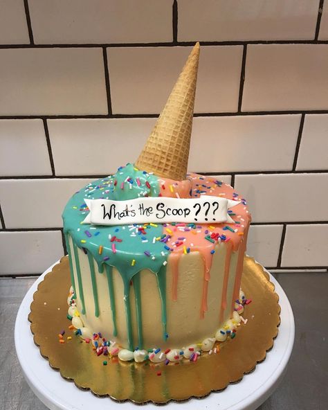 Buttermilk Bakeshop on Instagram: “What’s the scoop? Cute gender reveal cake for the summer season.” Scoop Gender Reveal, Gender Reveal Cakes, Cute Gender Reveal, Cute Gender, Gender Reveal Cake, Buttermilk, Summer Season, Gender Reveal, Shower Ideas