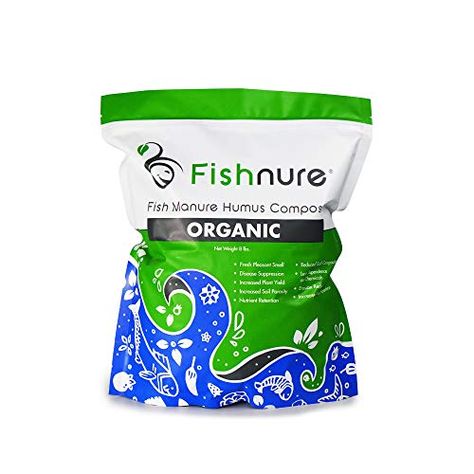 AmazonSmile: OMRI Listed - Fishnure 8 lb. Organic Humus Compost Fertilizer - sustainably sourced with Living microbes That enhances Soil for Herb, Vegetable, Flower, and Fruit Gardens : Patio, Lawn & Garden Organic Lawn Fertilizer, Potted Plants Indoor, Organic Plant Fertilizer, Lawn Fertilizer, Compost Tea, Organic Compost, Natural Fertilizer, Garden Compost, Fertilizer For Plants