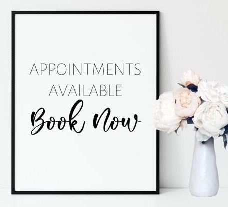 Appointments Available Quotes, Book Your Appointment Quotes, Jada Braids, Book Now Appointment, Boutique Signs, Now Taking Appointments, Aesthetics Nurse, Spray Tan Room, Spray Tan Marketing