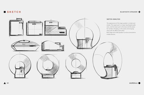 Speaker Design Sketch, Speaker Sketch, Portable Speaker Design, Small Speakers, Outdoor Speakers, Speaker Design, Wireless Charging Pad, Wireless Speaker, Yanko Design