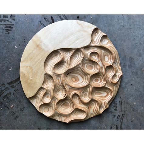 Plywood Art, Wood Carving Art Sculpture, Calm Art, Art Bowls, Wall Art Crafts, Birch Ply, Wood Carving Art, Pottery Plates, Wooden Sculpture