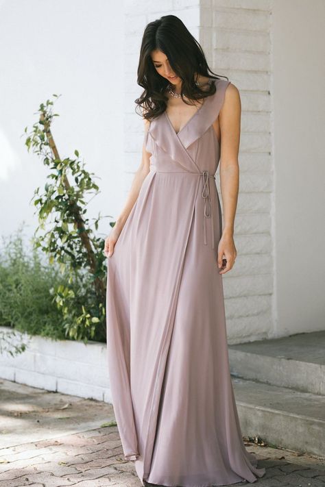 Flowy Bridesmaid Dresses, Cute Bridesmaid Dresses, Romantic Maxi Dress, Morning Lavender, Cute Maxi Dress, Boutique Maxi Dresses, Wrap Maxi Dress, Wrap Dresses, Shower Dresses