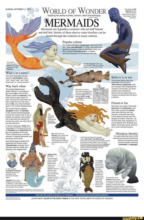 Mermaid Lore, Myths & Monsters, Mythical Monsters, World Mythology, Legends And Myths, World Of Wonder, Supernatural Beings, Ancient Mythology, Mermaids And Mermen