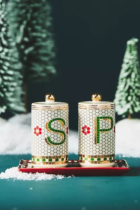 Kitchen Accessories, Tools & Essentials | Anthropologie Fur Tree, Peppermint Sticks, Beads Candy, Festive Cookies, Stoneware Mugs, Salt And Pepper Shakers, Salt Pepper Shakers, Glass Ornaments, Salt Pepper