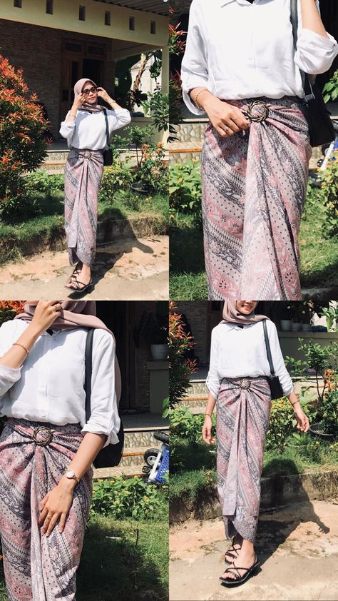 Pario Batik Outfit, Outfit Rok Batik, Mix And Match Outfits Hijab, Outfits Hijab, Kebaya Muslim, Batik Fashion, Casual Hijab Outfit, Fashion Hijab, Ootd Hijab