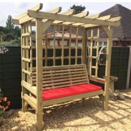 Arbour Seat, Arbors Trellis, Wooden Garden Benches, Wooden Trellis, Wooden Garden Furniture, Garden Arbor, Garden Power Tools, Pergola With Roof, Garden Seating