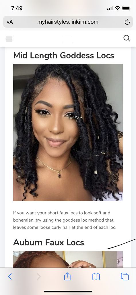 Faux Locs Bob, Mermaid Locs, Faux Locs Goddess, Locs Goddess, Loose Curly Hair, Faux Locks, Marley Hair, Faux Locs Hairstyles, Goddess Locs