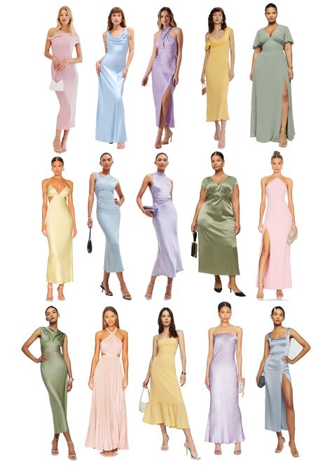 Pastel Wedding Outfit Guest, Quinceanera After Party Dresses, Wedding Guest Dress Pastel, Pastel Wedding Guest Dress, Garden Formal Wedding Attire Guest, Garden Wedding Guest Dress, Pastel Wedding Guest, Wedding Dresscode, Vestidos Color Pastel