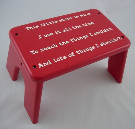 children's step stools | This Little Stool, Wooden Step Stool, Children's Tip-Resistant ... Childrens Step Stool, Kids Woodworking, Time Out Chair, Kid Diy, Chair Redo, Scrapbook Journaling, Painted Stools, Wooden Step Stool, Woodwork Ideas