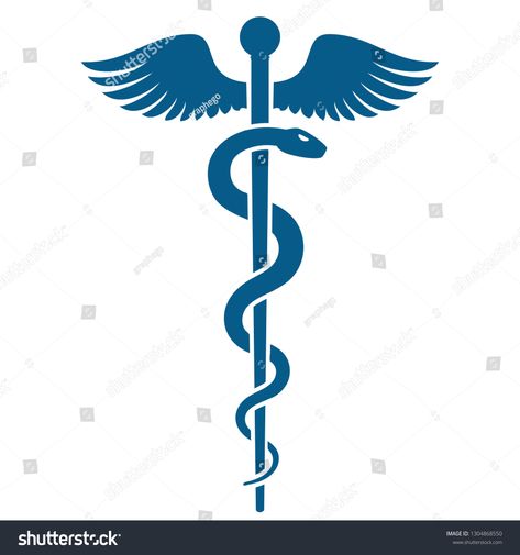 Staff Of Asclepius, Medical Caduceus, Medical Business Card, Wings Icon, Healing Symbols, Wooden Staff, Medical Business, Medical Symbols, Symbol Tattoos