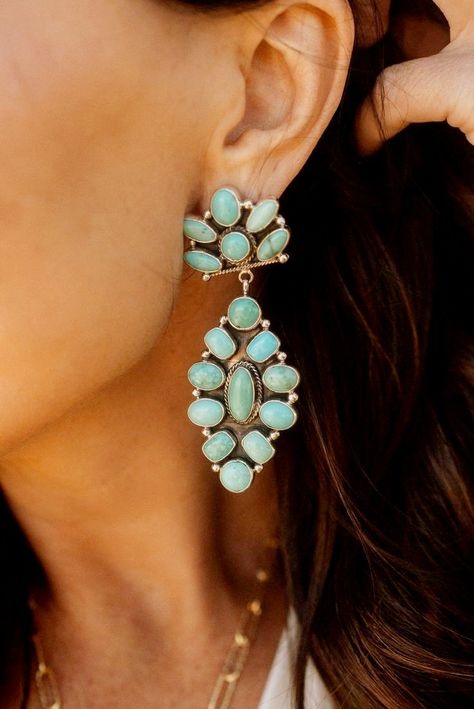 Cheap Turquoise Drop Earrings, Cheap Turquoise Drop Jewelry, Turquoise Earrings Formal, Cheap Statement Turquoise Earrings, Luxury Western-style Oval Jewelry, Cheap Pierced Turquoise Jewelry, Turquoise Jewelry Western Earrings, Luxury Turquoise Pierced Jewelry, Luxury Turquoise Earrings