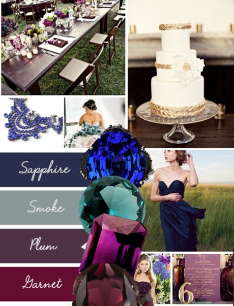 Gem tone wedding colors, may just be accents Gem Stone Wedding Colors, Wedding Colors May, Gem Tone Wedding, Gem Tones Wedding, Palace Decor, Jewel Tone Wedding Theme, Jewel Tone Color Palette, Wedding Theme Color Schemes, Gem Tones