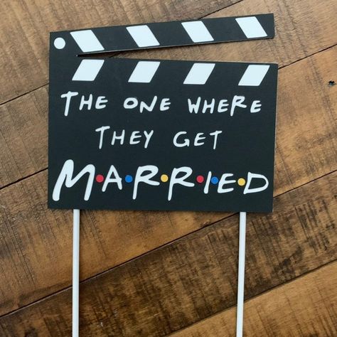 Wedding Friends Theme, The One Where They Get Married, Friends Theme Wedding Ideas, Friends Wedding Ideas, Friends Themed Wedding Ideas, Rom Com Themed Bachelorette Party, Bachelorette Friends Theme, Friends Themed Bridal Shower Ideas, Friends Theme Wedding