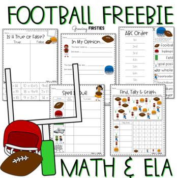 Super Bowl Classroom Activities, Football Math Activities, Football Activity, 2nd Grade Activities, Football Books, Math Subtraction, Math Printables, Printables Freebies, Book Report