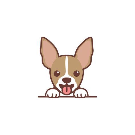 Puppy Smiling, Chihuahua Cartoon, Cartoon Chihuahua, Chihuahua Illustration, Paint Logo, Chihuahua Puppy, Diy Clothes Design, Cute Chihuahua, Dog Vector