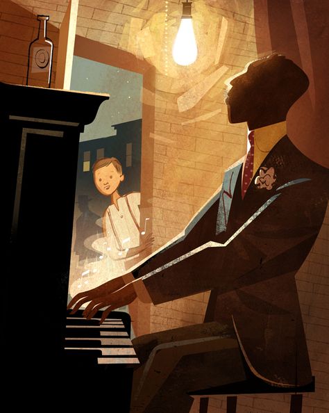 Lindgren & Smith | Jamey Christoph is represented by Lindgren Smith Illustration Piano Illustration, Jazz Artwork, Arte Jazz, Jazz Art, Nostalgic Art, Music Illustration, Jazz Piano, Pub Decor, Hur Man Målar