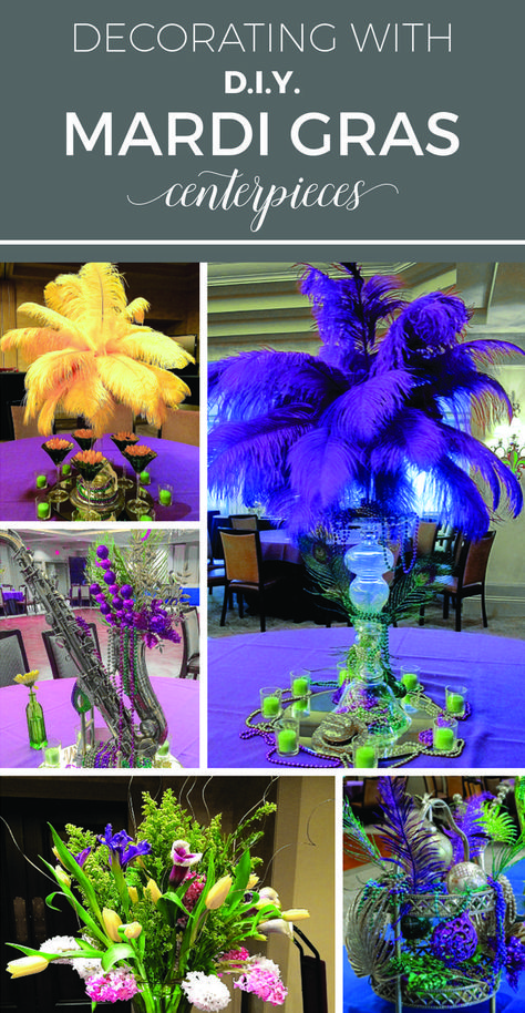 Decorating with DIY Mardi Gras centerpieces | Fun easy Mardi Gras decorations | Simple Mardi Gras table decor ideas | designthusiasm.com Carnival Printables, Carnival Centerpieces, Mardi Gras Theme, Mardi Gras Party Decorations, Mardi Gras Wedding, Planning A Party, Mardi Gras Centerpieces, Mardi Gras Crafts, Colorful Centerpieces