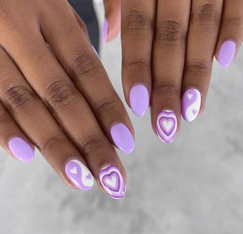 Purple Valentines Nails, Purple Valentines Day Nails, Kids Nails, Purple Valentine, Festive Nail Designs, Chic Nail Designs, Baby Blue Nails, Love Struck, Purple Nail Designs