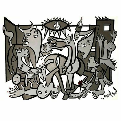 Guernica Painting, Guernica Picasso, Picasso Cubism, Pablo Picasso Art, Brain Art, Classroom Art Projects, Picasso Paintings, Amnesty International, Picasso Art