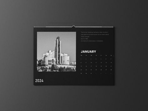 Architecture Calendar Design, Photography Architecture, Graphic Design Photography, Calendar 2024, Calendar Design, Design Photography, Adobe Photoshop, Adobe Illustrator, Architecture Design