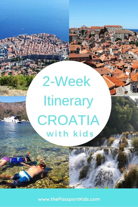 Our 2 week travel itinerary of Croatia with kids including Dubrovnik, Split, Plitvice National Park, Krka National Park, and Dalmatian coastal including Brac island and beaches. Things to do in Croatia and tips on where to go to make your 2 week vacation memorable. Croatia With Kids, Things To Do In Croatia, Croatia Itinerary, Plitvice National Park, Croatia Vacation, Krka National Park, Croatia Holiday, Holiday Travel Destinations, 38 Super