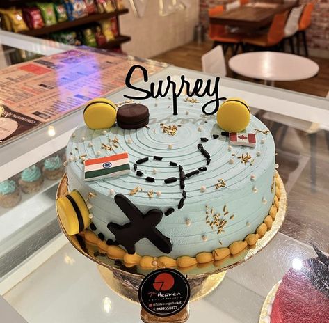 Safe Journey Cake Design, Journey Cake Design, Canada Cake Ideas, Bon Voyage Cake Ideas, Have A Safe Journey Cake, Canada Cake Design, Safe Journey Cake, Happy Journey Cake Ideas, Happy Journey Cake