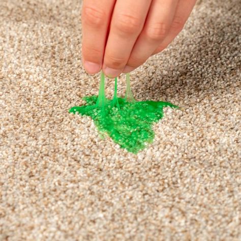 How to Remove Just About Anything From Carpet | Family Handyman Slime Out Of Carpet, Carpet Wrinkles, Remove Gum From Carpet, Housekeeping Ideas, Carpet Video, Crockpot Foods, Coffee Stain Removal, Remove Oil Stains, Stain Remover Carpet