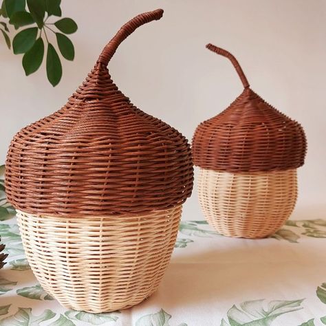 Handmade Bamboo Rattan Acorn Basket Acorn Basket, Bedroom Floor Plans, Bedroom Floor, Rattan Basket, Bedroom Flooring, Wicker Baskets, Decorative Wicker Basket, Floor Plans, Flooring