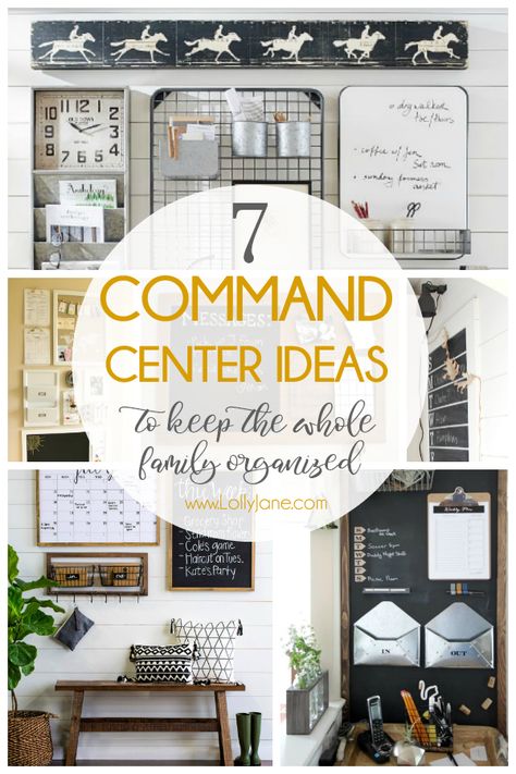 7 easy to copy command station ideas to keep the whole family organized. Love all these easy to implement command station ideas! #diy #commandcenter #commandstation #organization Command Station, Command Center Ideas, Mail Station, Home Command Center, Family Command Center, Organization Station, Ideas Para Organizar, Office Supply Organization, Center Ideas