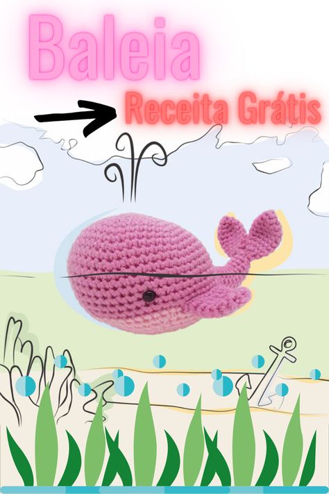 Baleia Crochet Diy, Diy Crochet, Amigurumi, Tapestry, Crochet