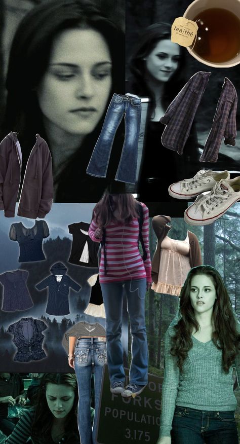 bella swan outfits #twilight#bellaswancore#twilightaesthetic Twilight Party Outfit, Edward Cullen Outfit, Bella Swan Haircut, Bella Twilight Outfits, Bella Swan Outfit Ideas, Bella Swan Aesthetic Outfits, Bella Swan Hair, Twilight Core Outfits, Twilight Aesthetic Outfit