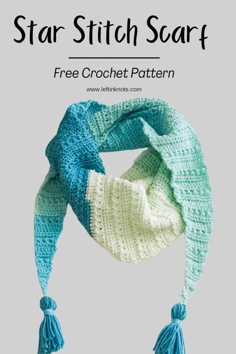 Crochet Star Stitch Scarf, Crochet Triangular Scarf, Triangular Crochet Scarf, Crochet Triangular Scarf Pattern Free, Crochet Triangle Scarf Free Pattern, Knitted Triangle Scarf Pattern Free, Free Crochet Scarf Pattern, Crochet Triangle Scarf Pattern Free, Crochet Cowl Pattern Free