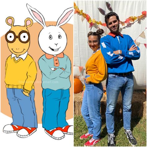 Couples costume Arthur And Buster, Couples Costume, Couples Costumes, Peanuts Comics, Family Guy, Comics, Fictional Characters