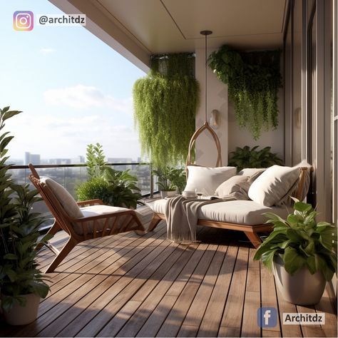 Creative Concepts of a relaxing Balcony Lounge Balcony Lounge, Creative Home, Balcony, Lounge