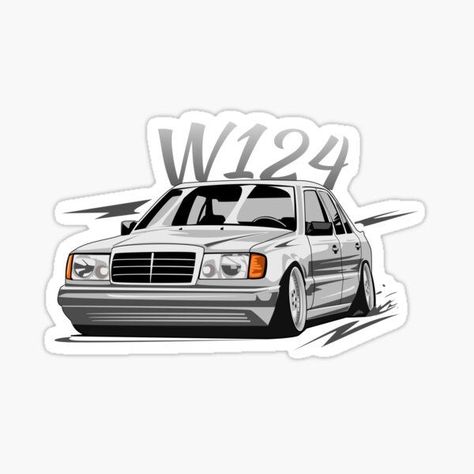 Mercedes Tattoo, Mercedes Drawing, Mercedes Art, W124 Mercedes, Mercedes 124, Rolls Royce Car, Mercedes Benz W124, Mercedes Benz Coupe, Mercedes Logo