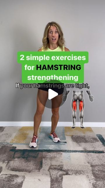 Alyssa Kuhn DPT | Osteoarthritis Expert on Instagram: "Don’t forget about the hamstrings‼️  Especially in those with arthritis, I commonly find a lot of people have hamstring weakness. This can lead to difficulty with walking, stairs, and hills ☝🏽   Hamstring weakness can lead to other muscles compensating for example the hip. This can contribute to hip pain back pain and knee pain. This is why it’s so important to strengthen the hamstrings 🙌🏼  The hamstrings help to bend the knee and straighten the hip. These two exercises show a seated and standing variation to activate the hamstring muscles in the back of your thigh 😇  The idea is to choose one or both of these exercises and complete repetitions u lntil you begin to feel fatigue in the muscles, 10-20 may be a good place to start for Standing Hamstring Stretch, Hamstring Toning Exercises, Standing Hamstring Exercises, How To Strengthen Hamstrings, Hamstring Strengthening Exercises, Weak Hamstrings, Strengthen Hamstrings, Hamstrings Stretch, Workout Hamstring