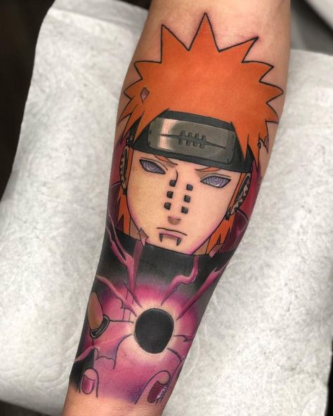 Geeky Tattoos, Naruto Tattoos, Naruto Pain, Pain Naruto, Naruto Tattoo, Tattoo For Son, Leg Tattoo Men, Up Tattoos, Great Tattoos