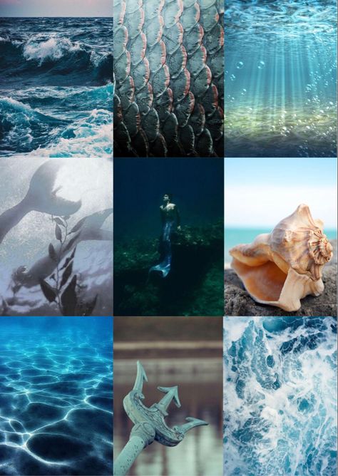 Triton Greek Mythology, Sea God Aesthetic, Oceanus Greek Mythology, Ocean Mythology, Serpent Woman, Poseidon Aesthetic, Greek Titans, Sea God, Greek Sea