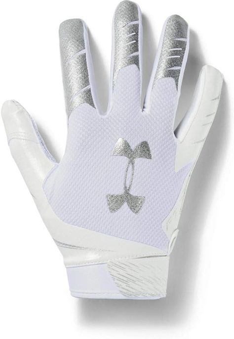 Imported Hook closure Textured TurfGear back of hand is ultra-durable & breathable 3D print overlays for added support UA GlueGrip makes sure your gloves start & stay sticky—providing longer lasting, more consistent tack Adjustable closure for a custom, secure fit Meets NFHS/NCAA/SFIA standards High School Football Player, Under Armour Store, Gloves White, Back Of Hand, Football Gloves, Youth Football, Sports Gloves, Volleyball Shoes, Sport Football