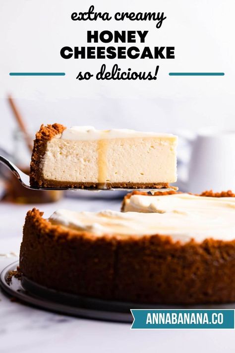 Honey Sweetened Cheesecake, Cheesecake Sweetened With Honey, Ginger Nut Cheesecake, Honey Based Desserts, Honey Cheesecake Recipes, No Bake Honey Cheesecake, Honey Cheesecake, Cheesecakes Recipes, Unhealthy Recipes