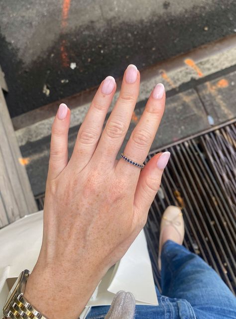 I Tried A “Muted French” Manicure & It Gives Effortlessness+null Natural Nails Length, Nails 2024 Trends Natural, Natural Nails No Gel, No Manicure Manicure, Barely There French Manicure, Natural Nails Manicure Polish, Bare Manicure, No Polish Manicure, Bare Nails No Polish