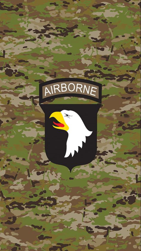 101st Airborne Division insignia 101st Airborne, 101st Airborne Division, United States Army, Us Army, Bart Simpson, Division, Camouflage, The Unit, Fictional Characters