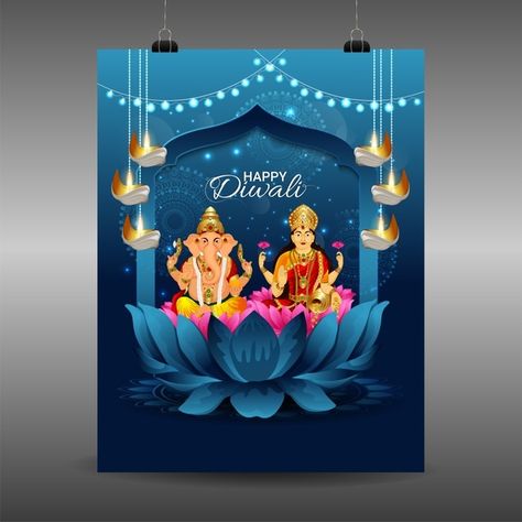 Happy Dhanteras Laxmi Ganesh, Happy Diwali Cards Design, Dhanteras Poster Design, Happy Dhanteras Creative Poster, Happy Dhanteras Creative, Dhanteras Poster, Diwali Gods, Shubh Deepawali, Happy Diwali Cards