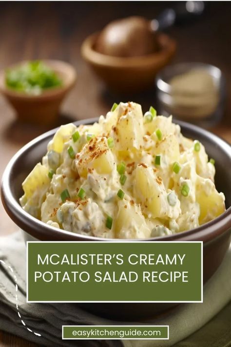 Mcalister's Potato Salad Recipe, Potato Salad Recipe Easy, Classic Potato Salad, Easy Potato Salad, Popular Side Dishes, Creamy Potato Salad, Potato Salad Recipe, Creamy Potato, Delicious Sandwiches