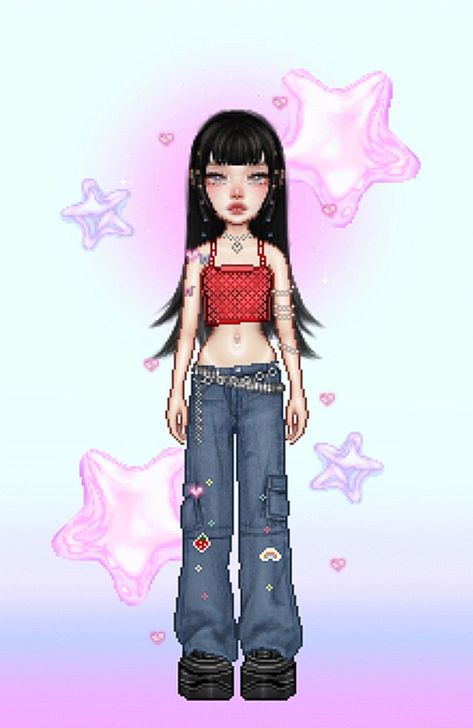 Everskies Newjeans, Everskies Stage Outfits, Everskies Outfits Kpop, Everskies Group Outfits, Twilight Clothes, Best Dress Up Games, Everskies Fits, Newjeans Hyein, Ariana Grande Music Videos