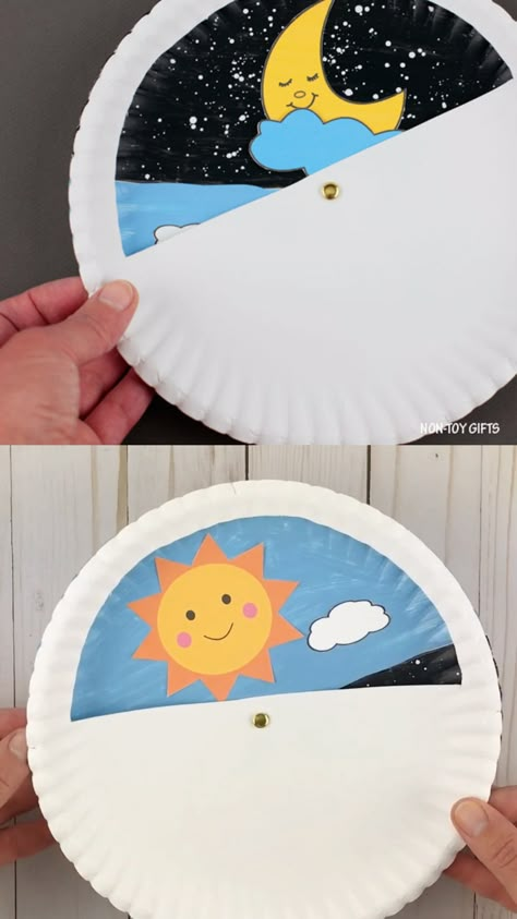 Поделки | DIY paper #бумажные #поделки #детьми #easy #diy #идеи #поделок #детьми #Toddler #craft #поделки #для #детей #легко #crafts #ideas #for #kids #креативные #поделки #детьми #creativity #ideas #kids #поделки #для #школьников #бумажные #поделки #для #детей #diy #paper #crafts #art #идеи #для #детей #children’s #craft #поделки #для #малышей #sky #crafts #preschool #идеи #занятий #детьми #weather #crafts #for #kids Night And Day Crafts For Kids, Weather Craft For Preschoolers, Opposites Preschool Crafts Art, God Made Day And Night Preschool Craft, Day Night Craft, Day And Night Science Project, Night And Day Craft, Time Projects For Kids, Night And Day Crafts Preschool