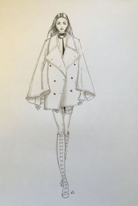 From Sketch to Garment: The Fashion Odyssey Runway Drawing, Fashion Model Drawing, Kunst Inspo, Fashion Model Sketch, Desen Realist, Fashion Figure Drawing, Model Sketch, Fashion Illustrations Techniques, Fashion Drawing Sketches