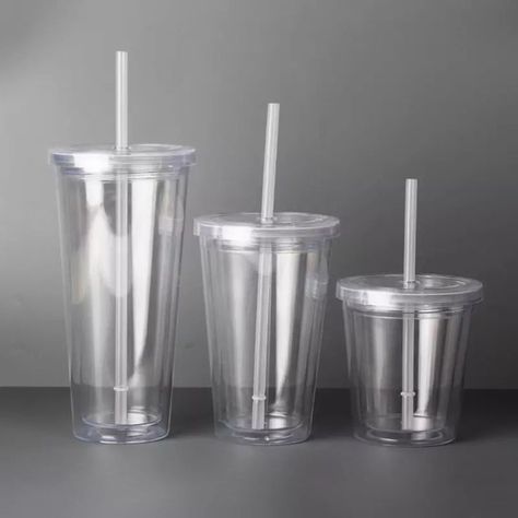 Plastic Coffee Cup, Plastic Cup With Straw, Plastic Coffee Cups, Clear Plastic Cups, Drink Juice, Coffee Cup With Lid, Reusable Plastic Cups, Cup With Lid And Straw, Clear Cups