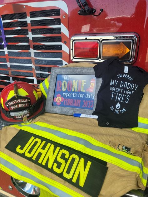 Gender Reveal Firefighter Ideas, Fire Trucks Or Tiaras Gender Reveal, Fire Fighter Gender Reveal Shower Ideas, Fireman Gender Reveal Ideas, Fire Truck Gender Reveal Ideas, Fire Department Gender Reveal Ideas, Firefighter Baby Shower Ideas, Firefighter Gender Reveal Ideas, Firefighter Gender Reveal